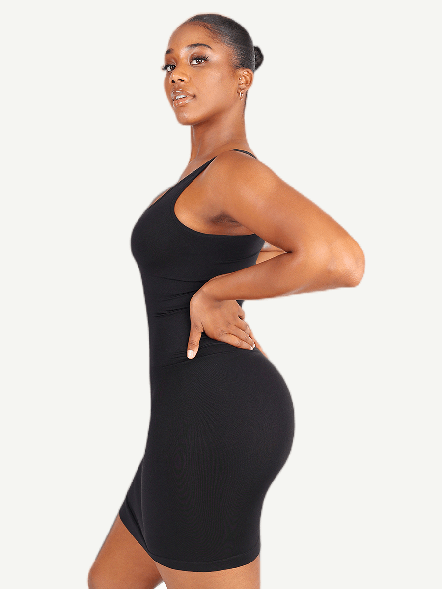 Wholesale 🌿Eco-friendly Square-neck Shaper Snatched Seamless Dress