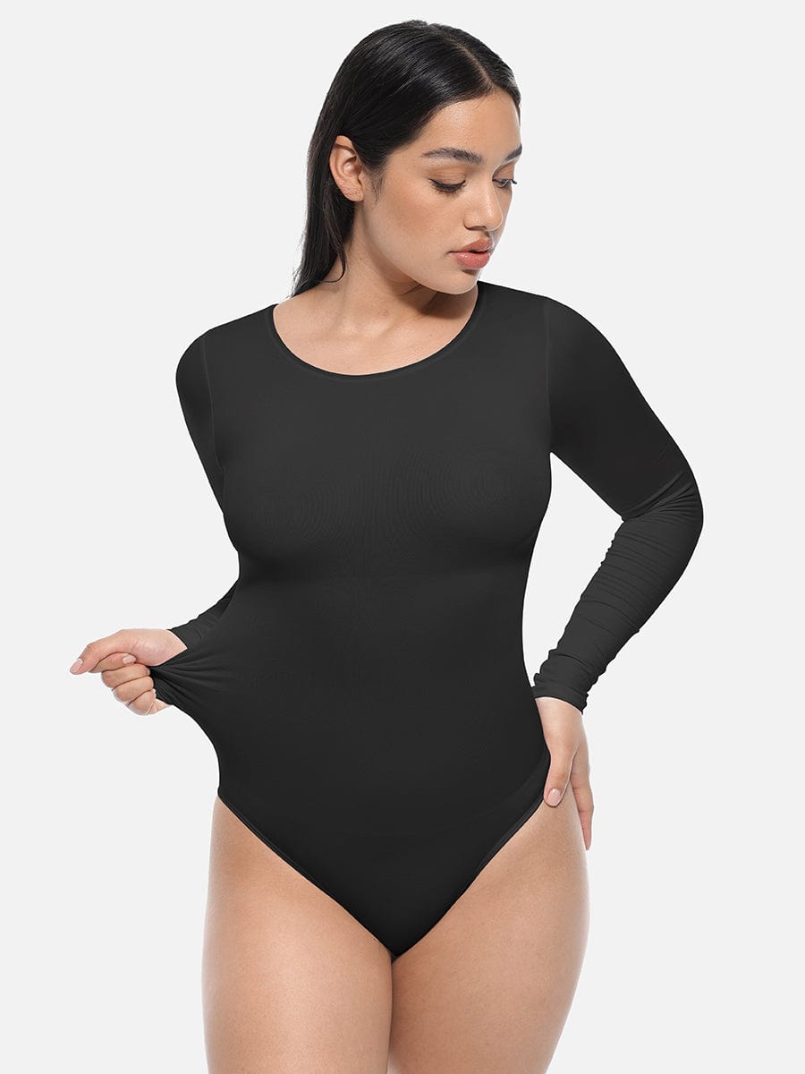 Wholesale Seamless Bodysuit Long Sleeve Slim Corset Shapewear Bodysuit