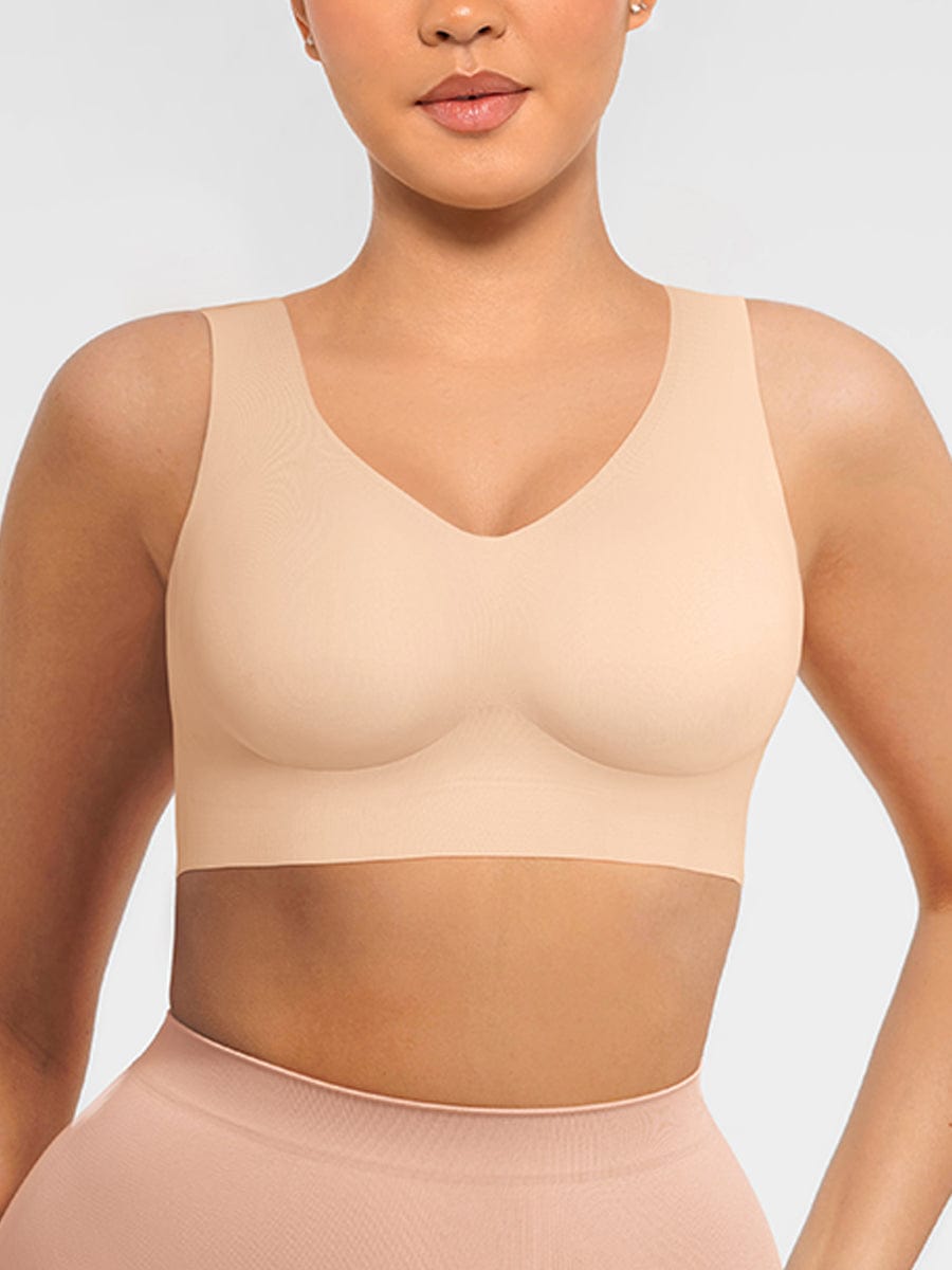 Wholesale Fitted V-Neck Seamless Bra Tank Top