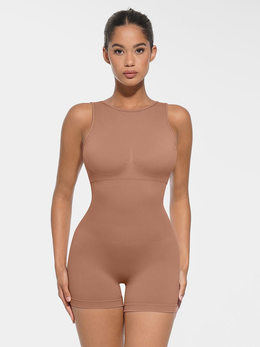 Wholesale Round Neck Seamless Sexy U Back Shape Shapewear with Removable Cups