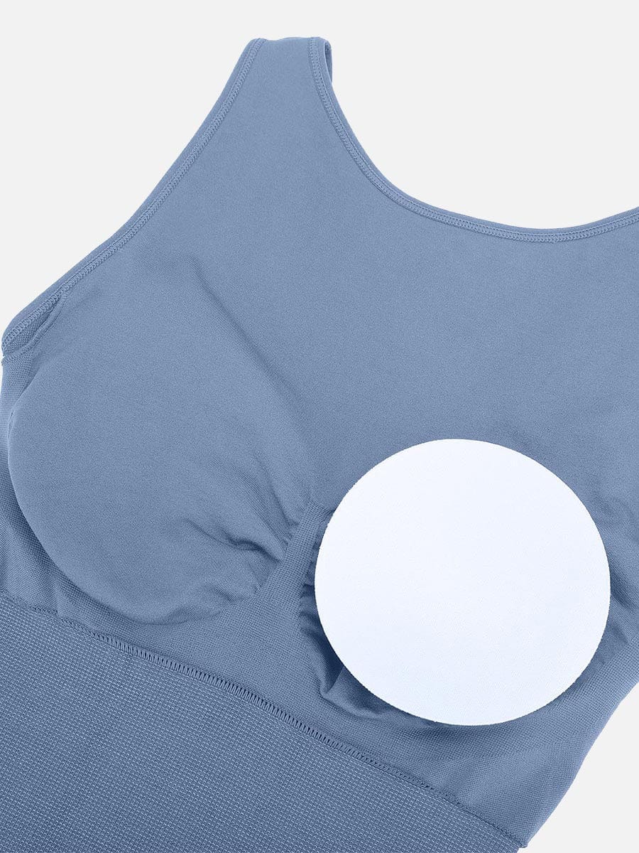 Wholesale Round Neck Seamless Sexy U Back Shape Shapewear with Removable Cups